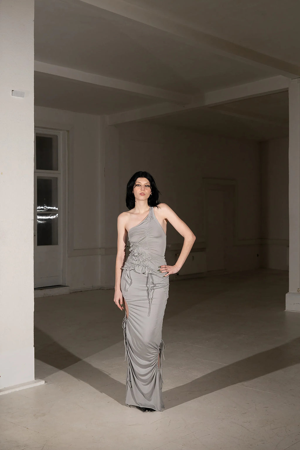 Light Grey Maxi Chaos Skirt
