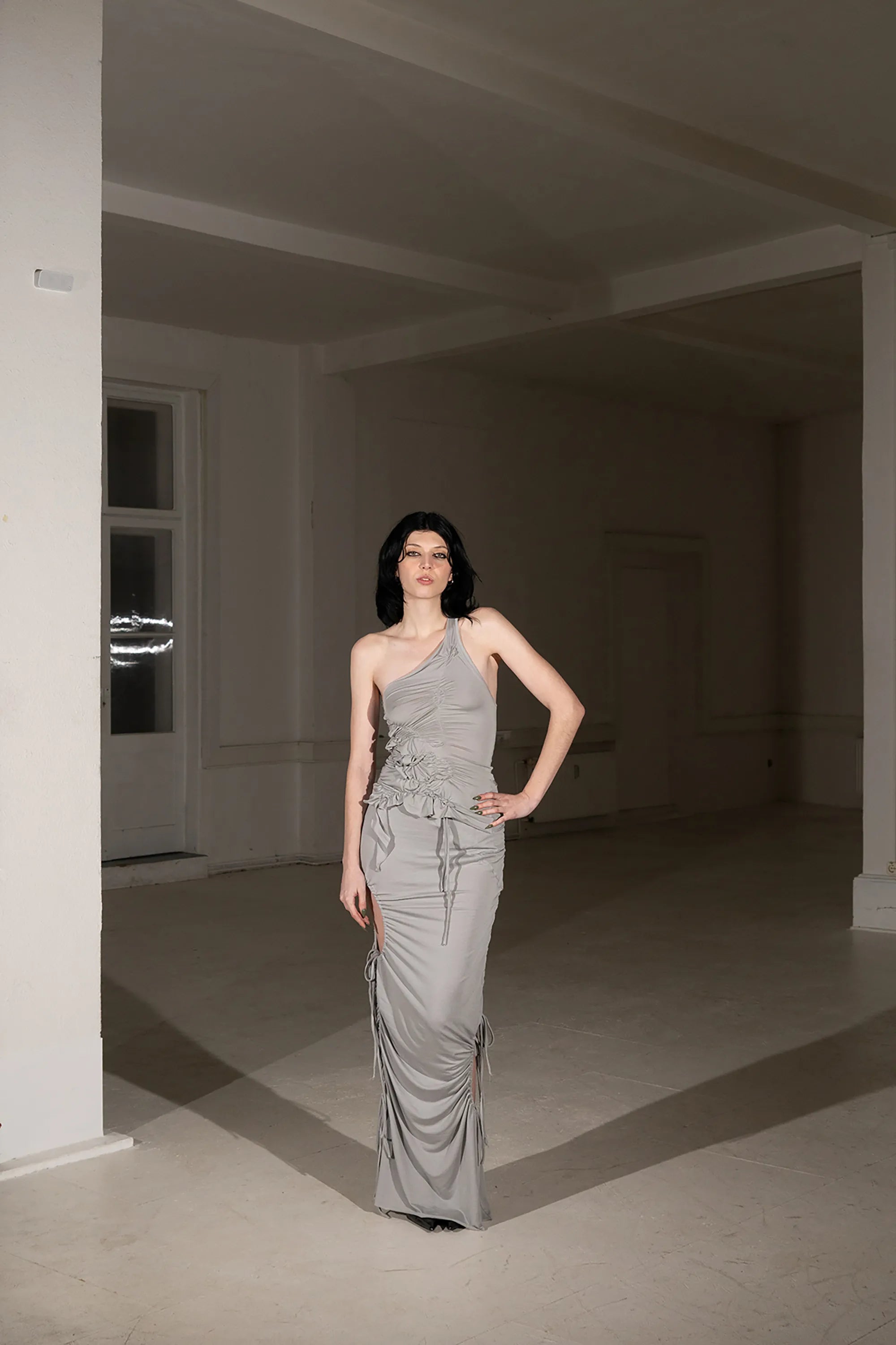 Light Grey Maxi Chaos Skirt