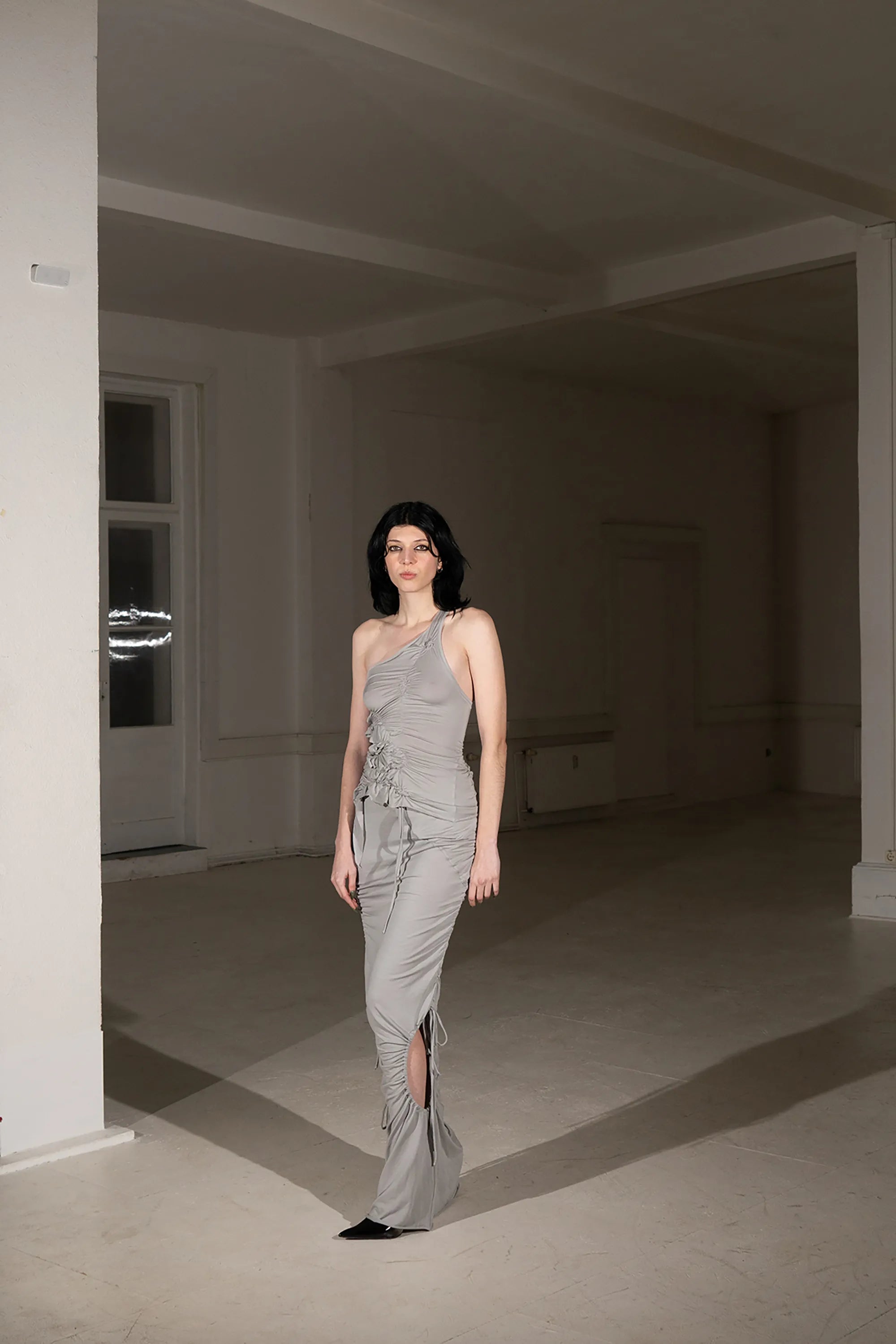Light Grey Maxi Chaos Skirt