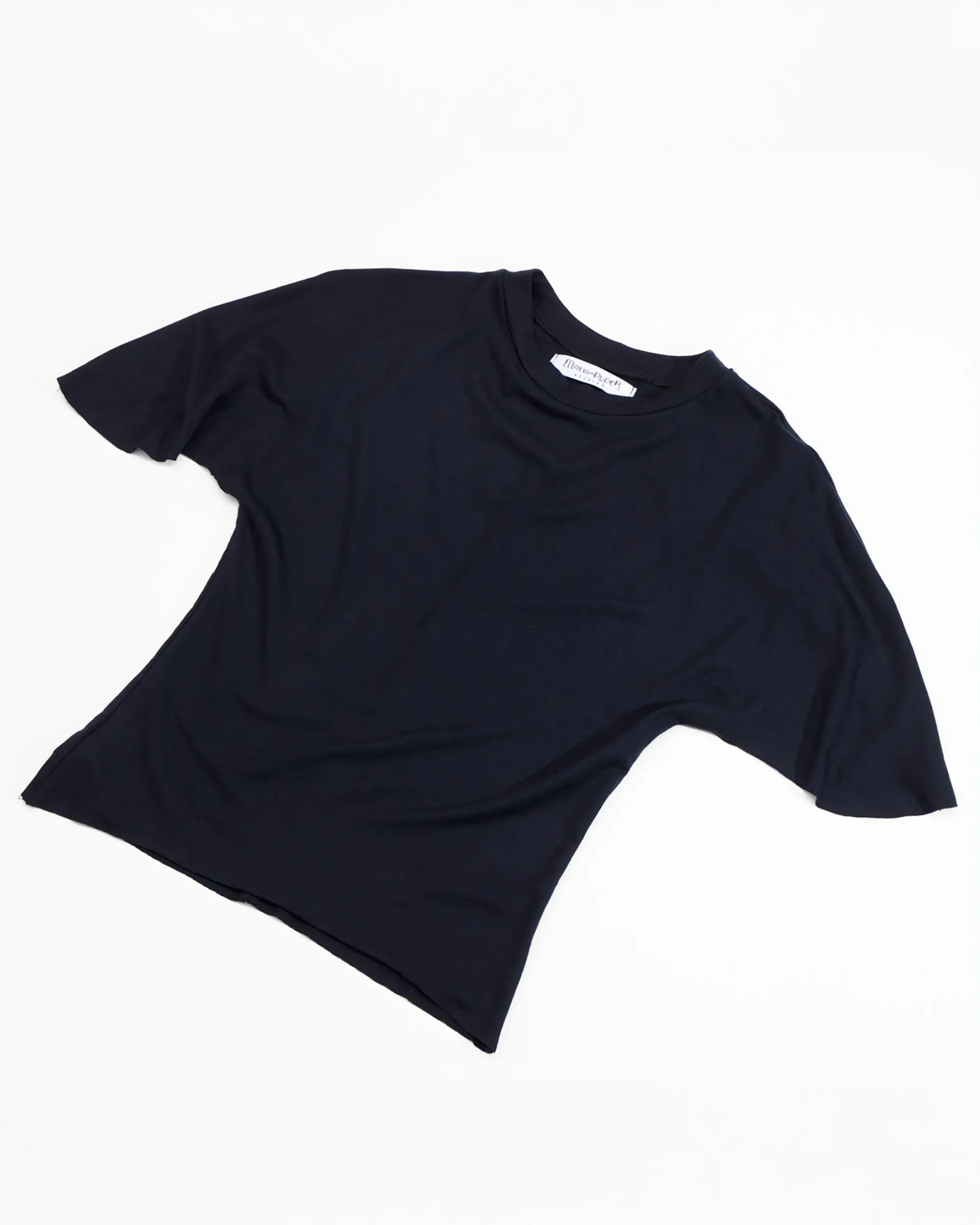 soft black baby tee with flowy sleeves