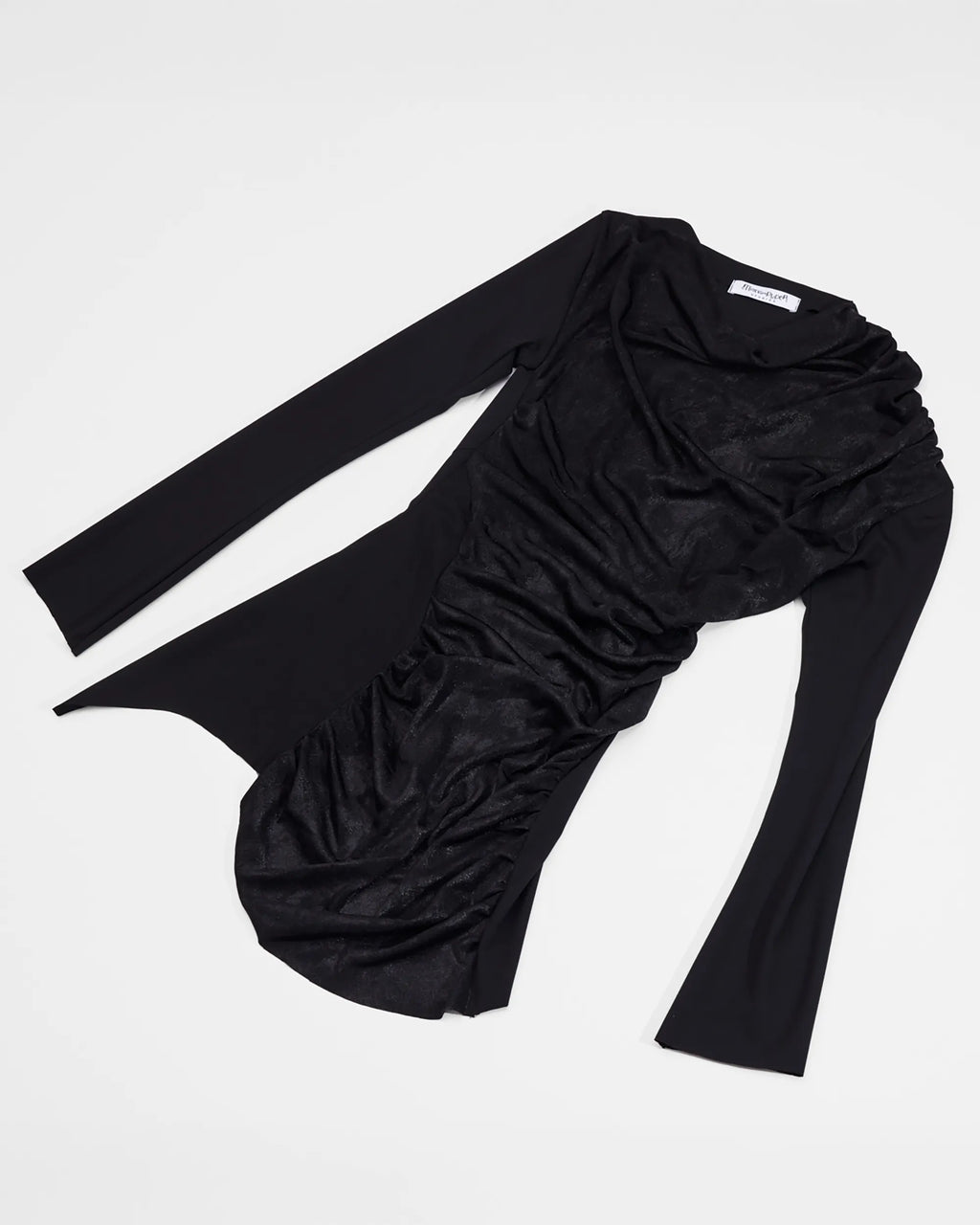 black draped top