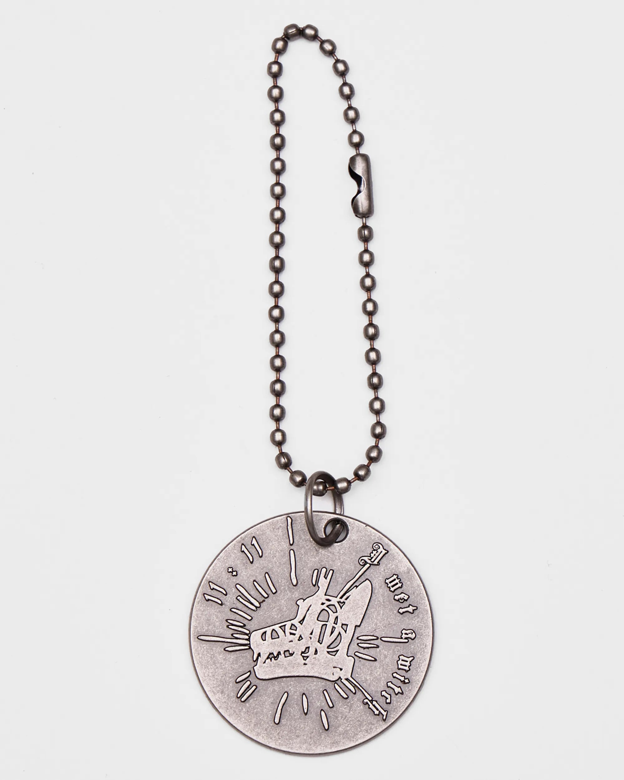 silver metal keychain