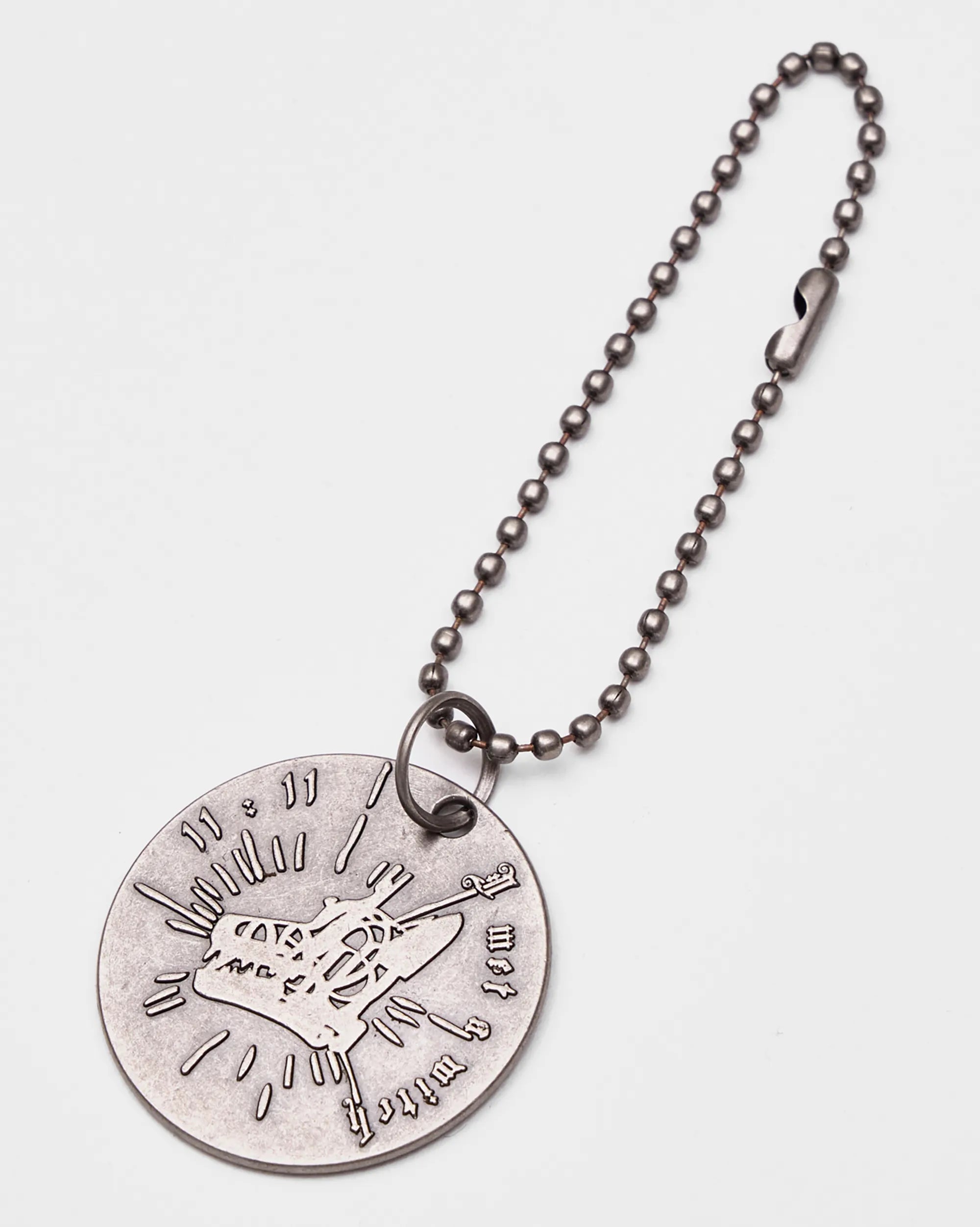 silver metal keychain