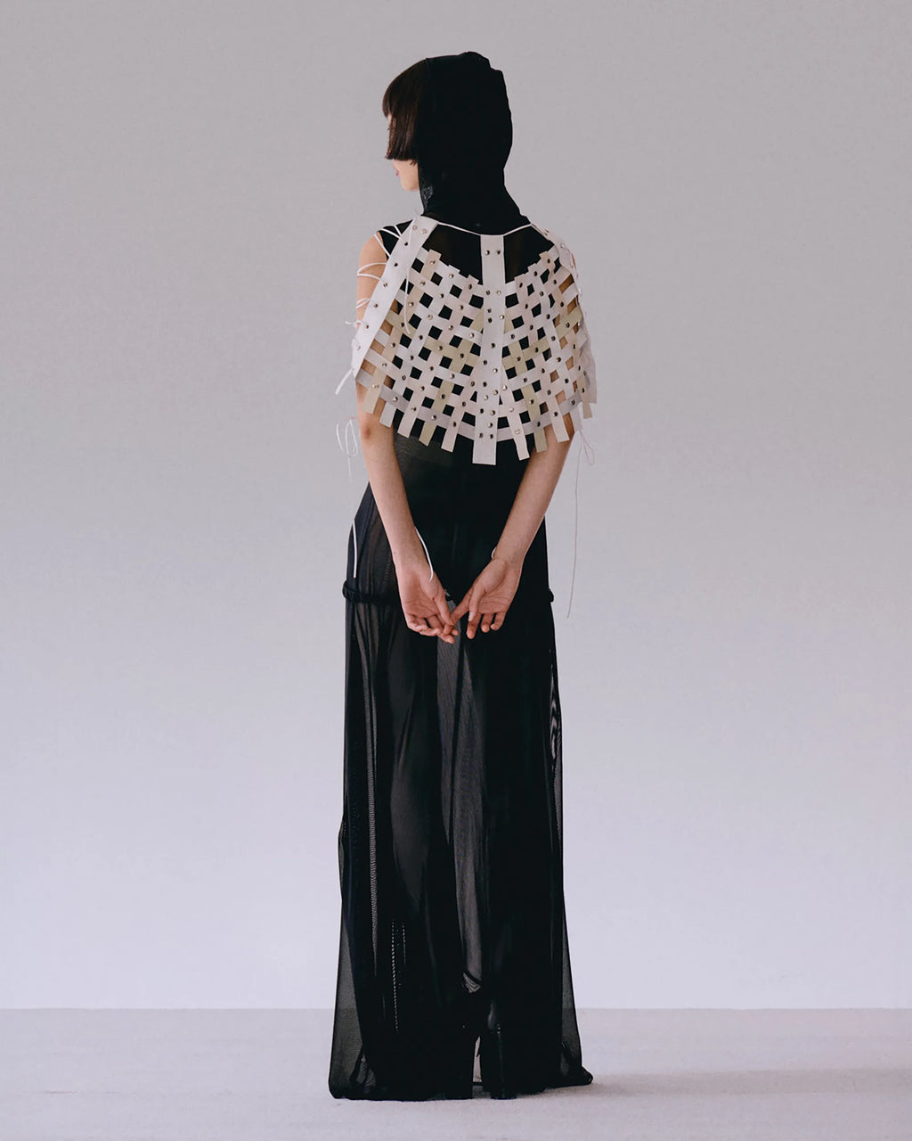 Leather Lattice Capelet