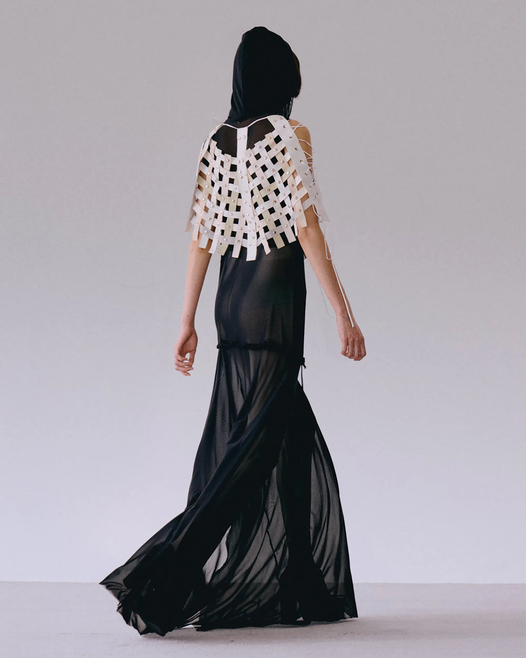 Leather Lattice Capelet